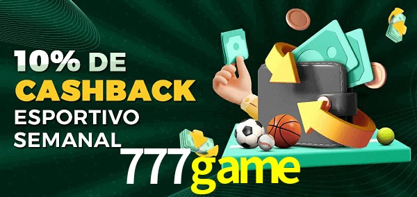 10% de bônus de cashback na 777game